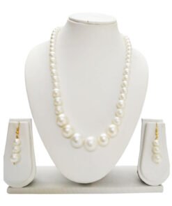 Graded-Round-shaped-textured-pearl-Necklace
