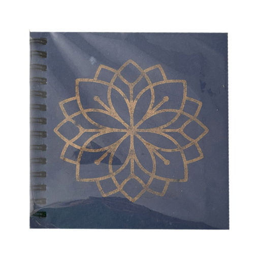 img16 Blue wiro notebook with gold screen print